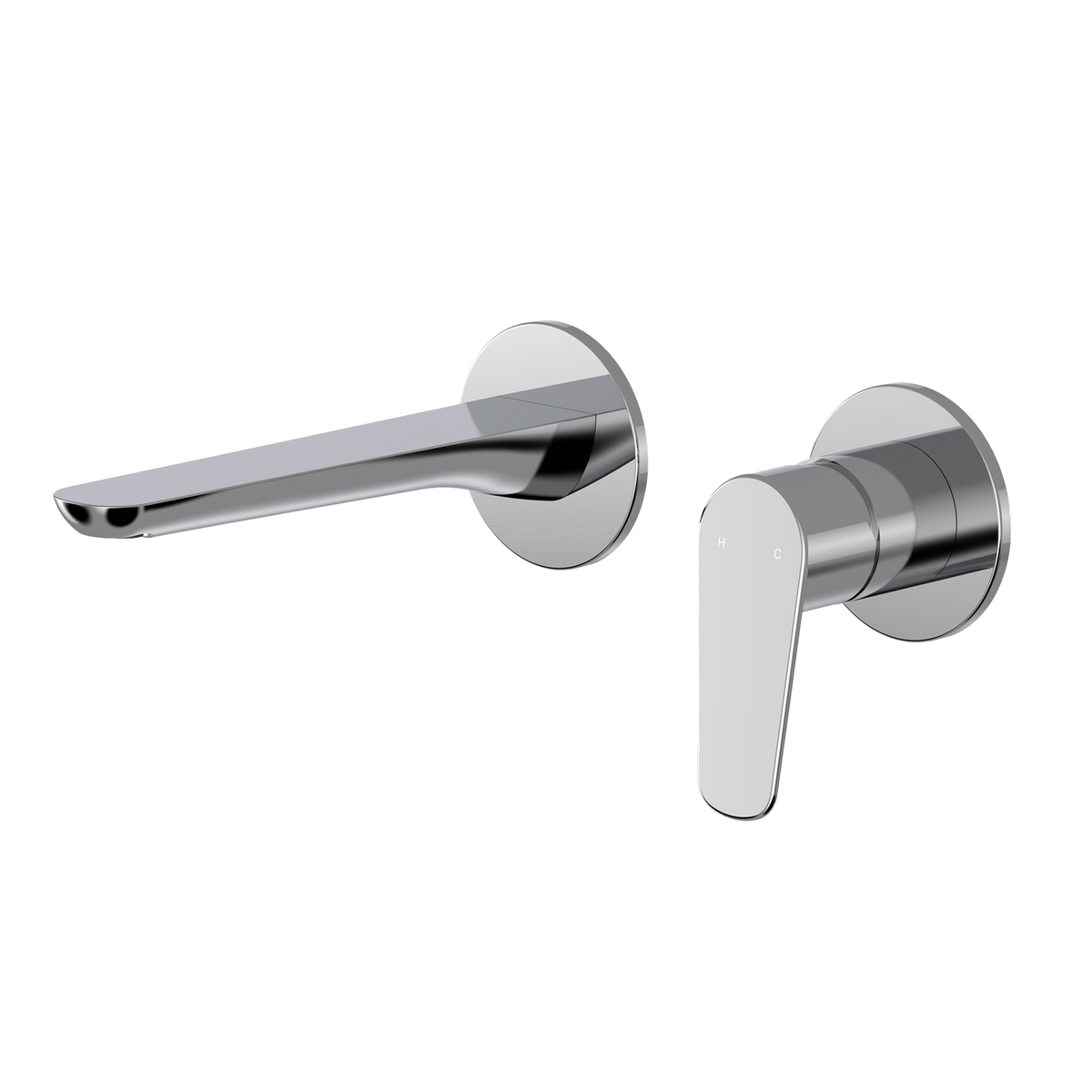 Civic Wall Mount Basin Mixer - Chrome