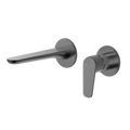 Civic Wall Mount Basin Mixer - Gunmetal