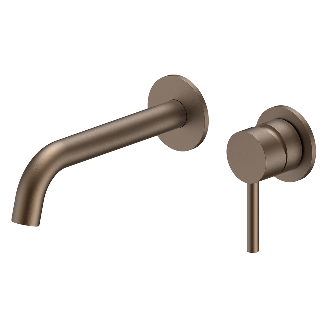 Pioneer Wall Mount Basin Mixer - Brushed Bronze