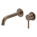 Pioneer Wall Mount Basin Mixer - Brushed Bronze