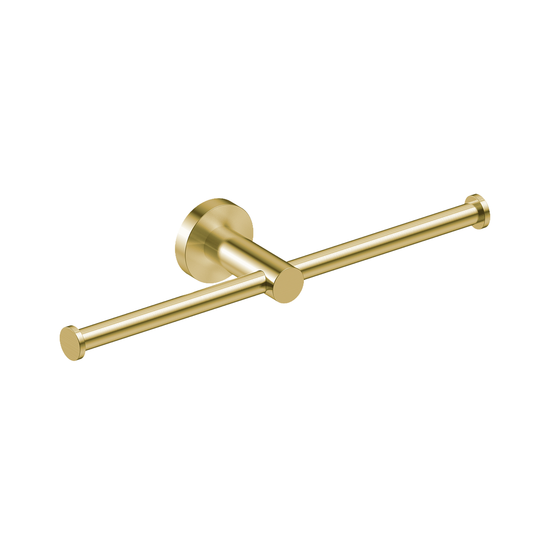 Metro Double Toilet Roll Holder - Brushed Bronze