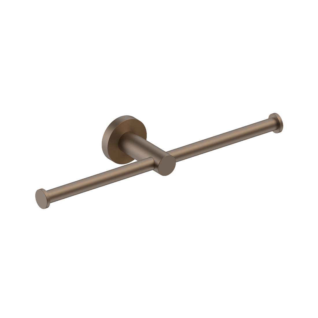 Metro Double Toilet Roll Holder - Brushed Bronze