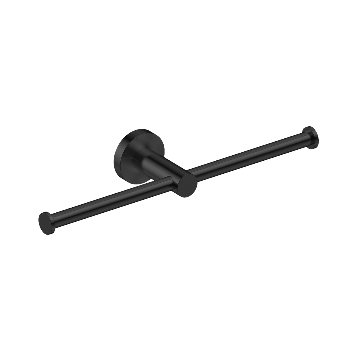 Metro Double Toilet Roll Holder - Matte Black