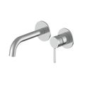 Pioneer Forge Wall Mount Basin Mixer - Brushed Stainless