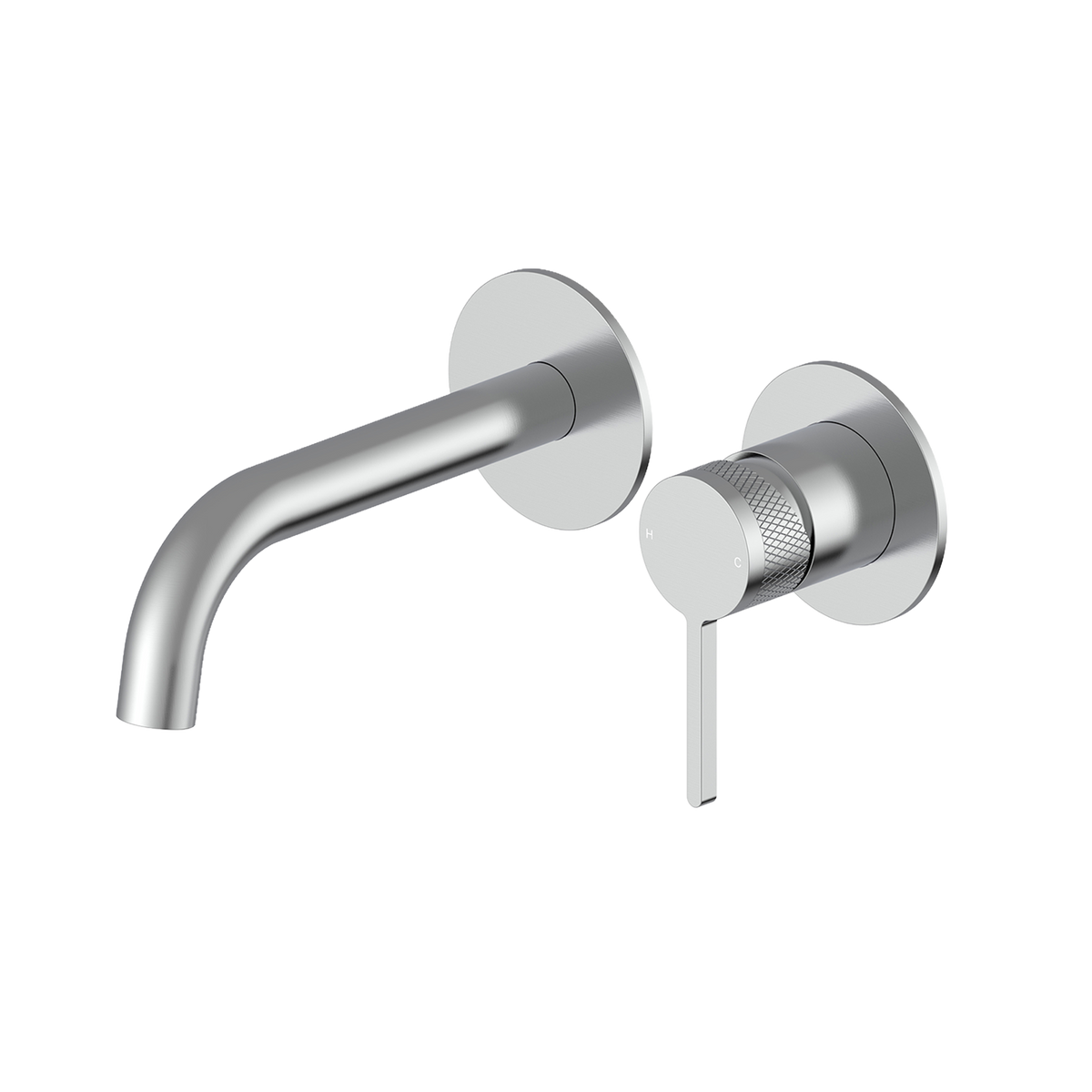 Pioneer Forge Wall Mount Basin Mixer - Brushed Stainless