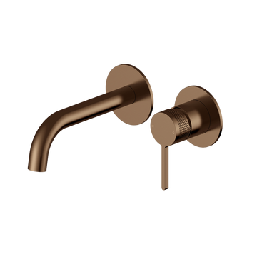 Pioneer Forge Wall Mount Basin Mixer - Brushed Bronze