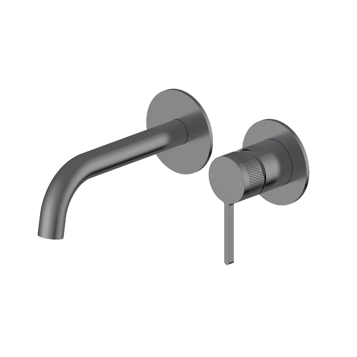 Pioneer Forge Wall Mount Basin Mixer - Gunmetal