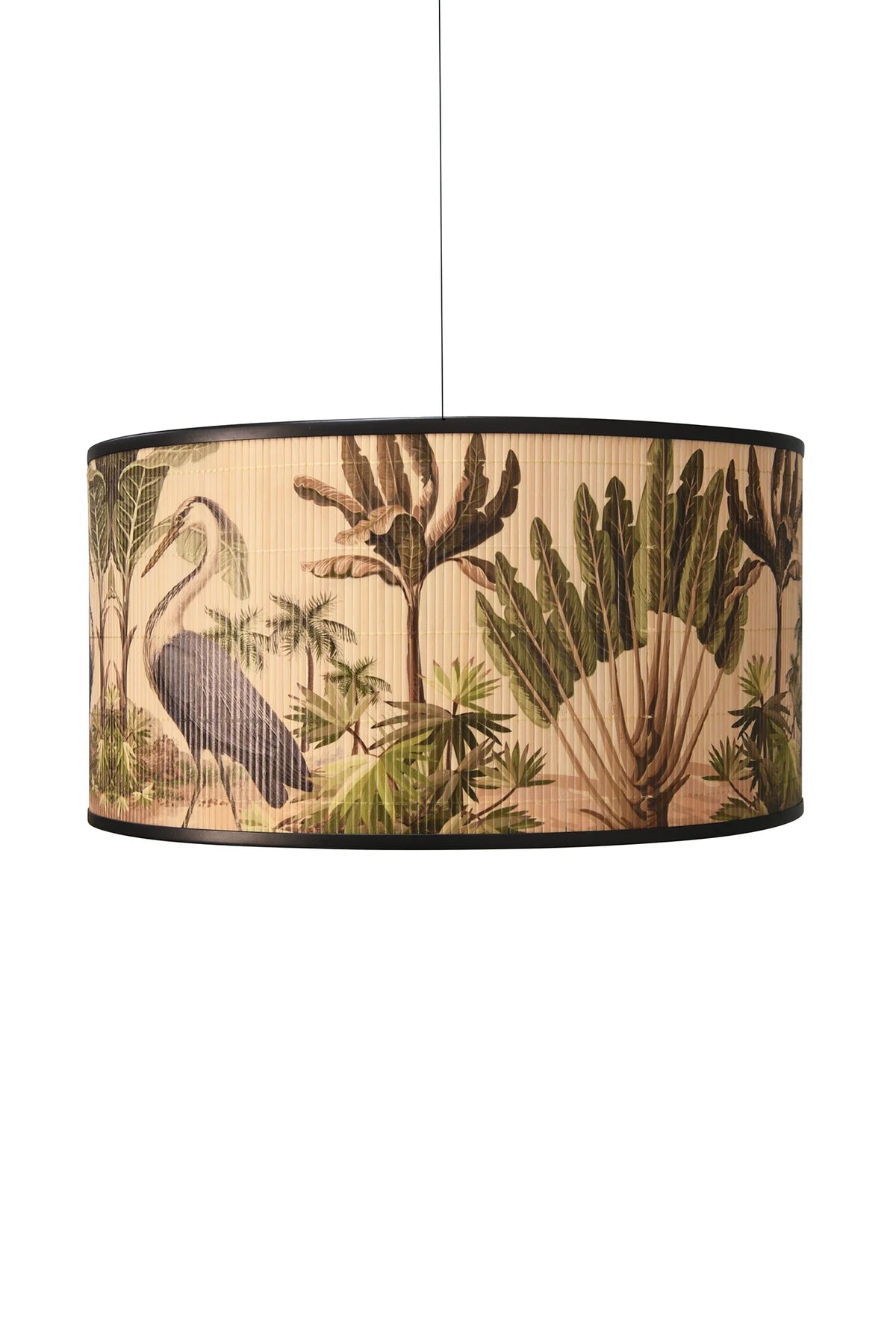 Bamboo lampshade - Cranes