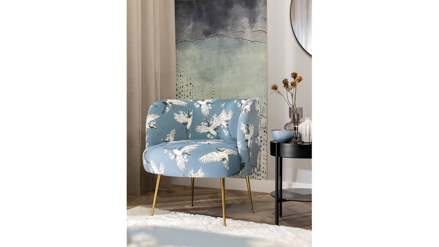 Cloe Crane print sofa set