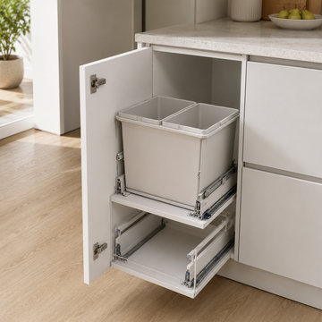 Flat-Pack Twin Pull-Out Bin Cabinet