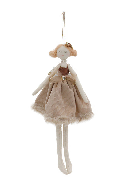 Christmas Millie hanging doll Latte Velvet