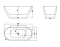 Marzo Freestanding Bath 1500x720x580mm - specifications