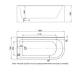 Otto Corner Bath 1650x750x560mm Left - specifications