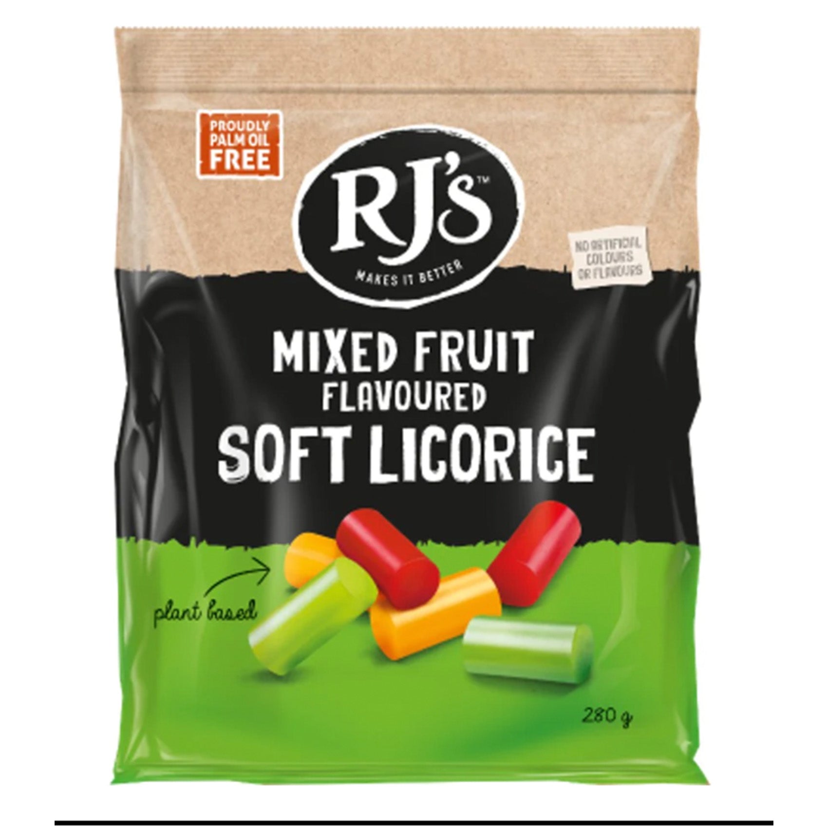 RJ Licorice Mixed fruit  Soft eating 280G