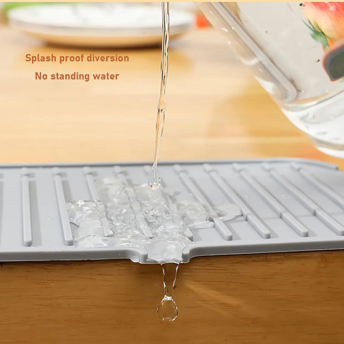 Draining matt- Silicone- Grey
