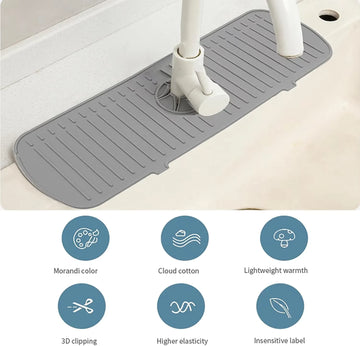 Draining matt- Silicone- Grey