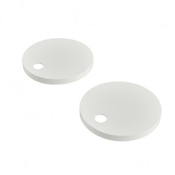 Toilet Seat Hinge Cover Pair - White