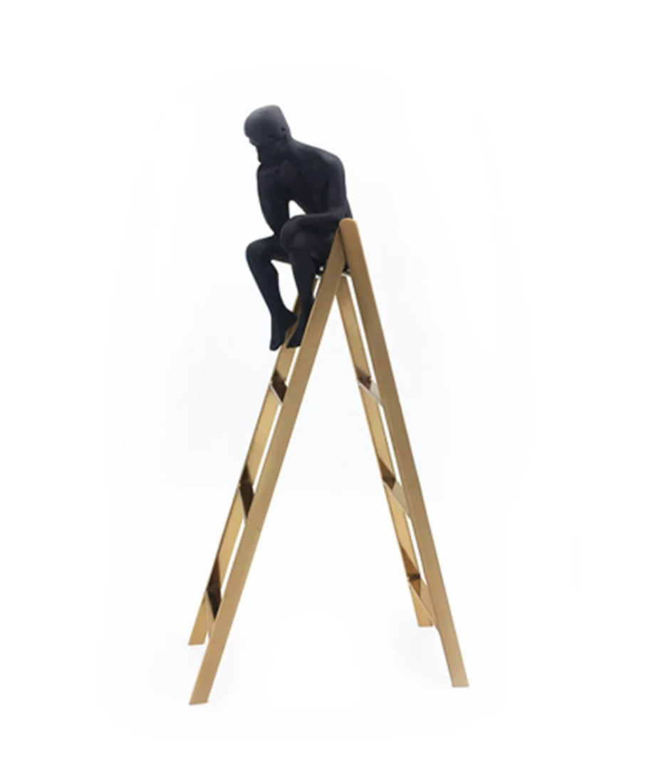 Thinking Man on a Ladder