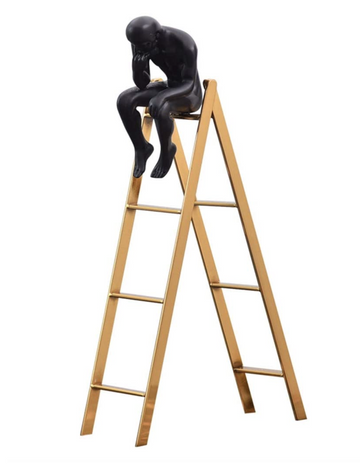 Thinking Man on a Ladder