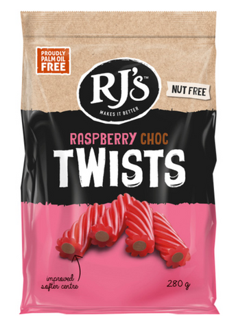 RJ Licorice Rasberry Twists 280G