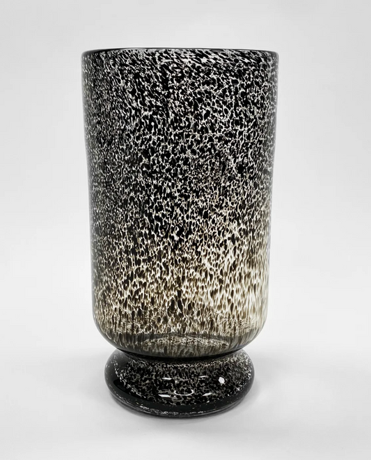 Black Leopard Hurricane vase  Large