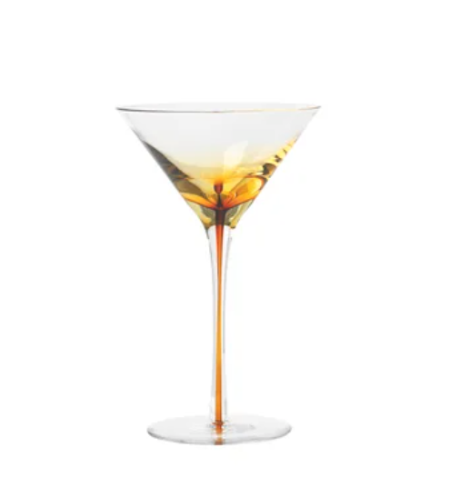 BROSTE  Amber Martini Glass