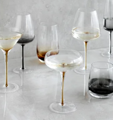 BROSTE  Amber Martini Glass