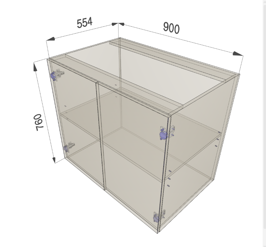 Flat-Pack 900mm Double-Door Cabinet