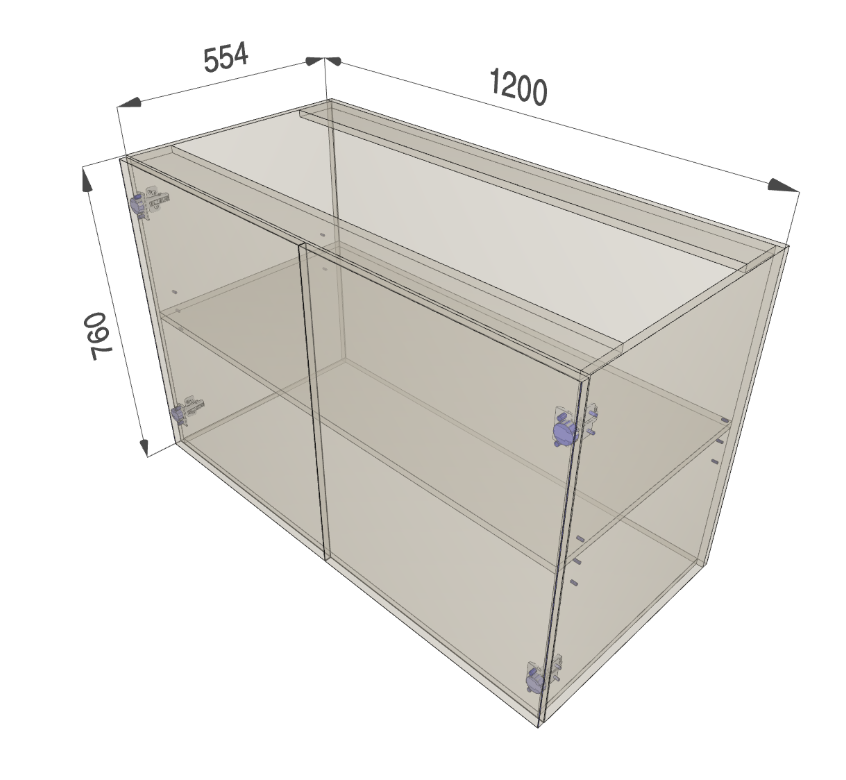 Flat-Pack 1200mm Double-Door Cabinet