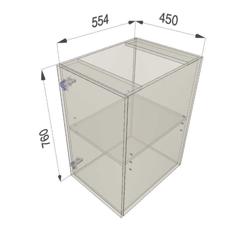 Flat-Pack 450mm Single-Door Cabinet