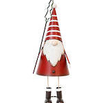 Christmas Metal standing santa stripey Hat