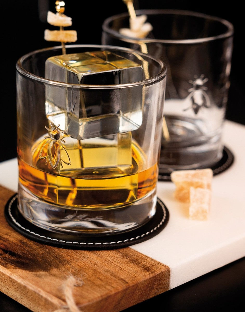 Bee Whisky Glasses Set of 4