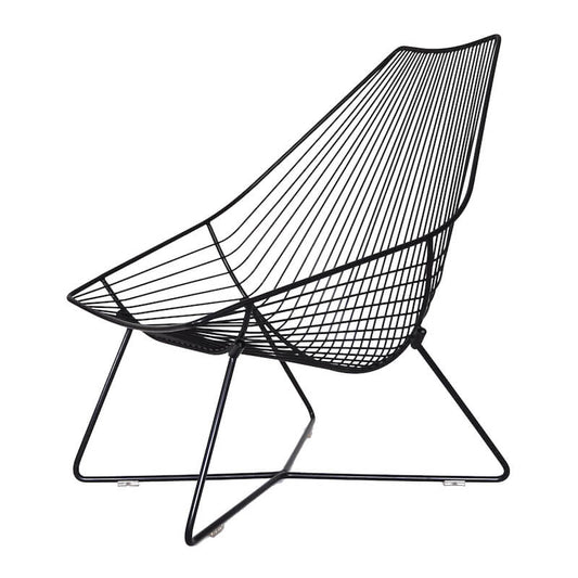 Piha Lounger stainless steel - Black