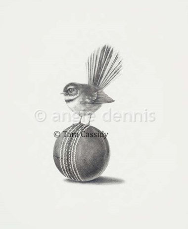 Bird Prints of New Zealand - Fantail cricket A4