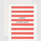 Father Rabbit Card  - Christmas red stripe