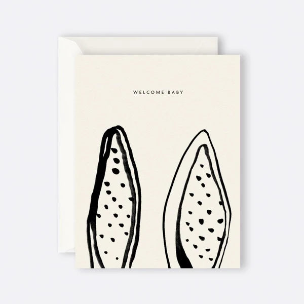 Father Rabbit Card  - Welcome Baby ears