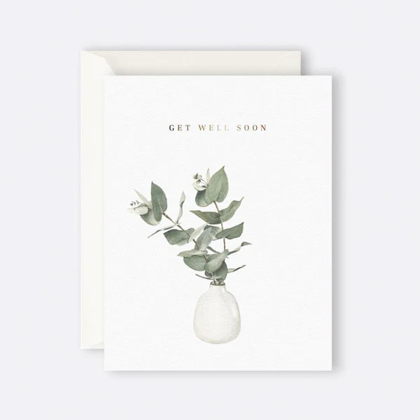 Father Rabbit Card  - Eucalyptus get Well Soon