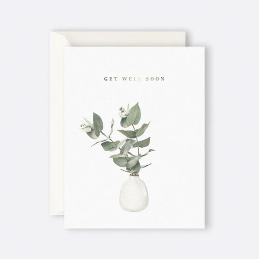 Father Rabbit Card  - Eucalyptus get Well Soon