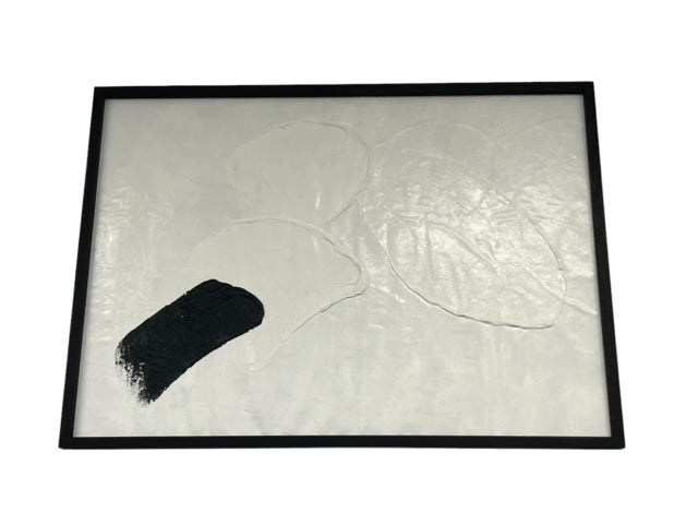 Oil painting in Oak frame -  Black and white