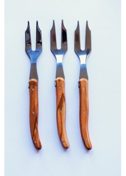 Laguiole Wood Short cheese Forks  (HW)