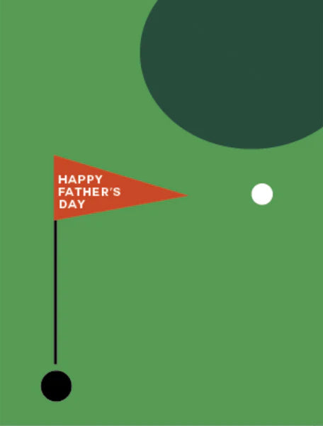 Father Rabbit Card  -  Fathers Day Golf