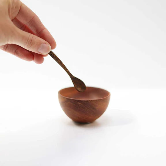 Wooden salt spoons -  dark