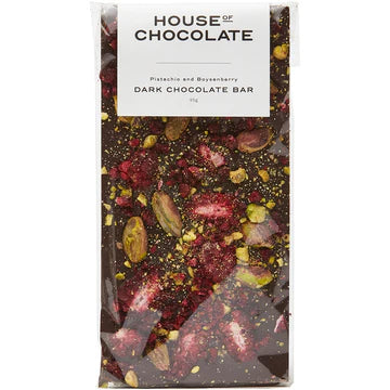 Chocolate - Pistachio & Boysenberry Dark Chocolate bar