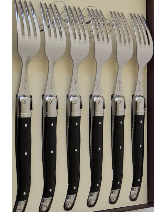 Laguiole Steak Forks Black- Set 6