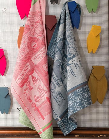 Tea Towel Jacquard Patisserie Red