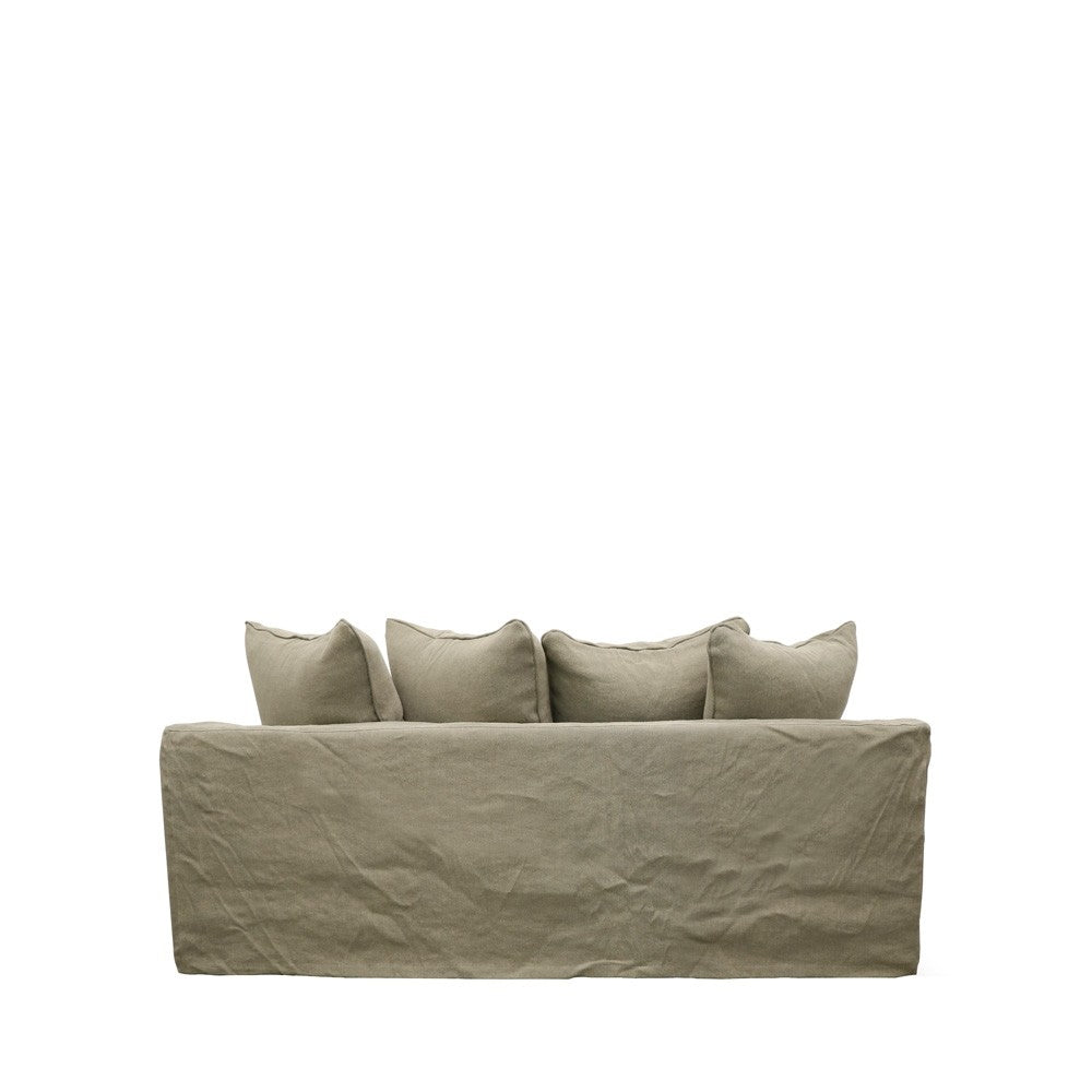 Keely Slipcover Sofa 2 Seater - Khaki