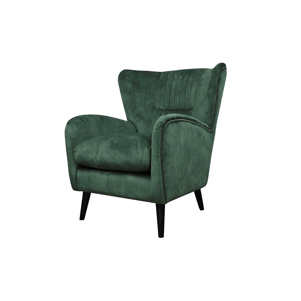 Theo Velvet Armchair - Green