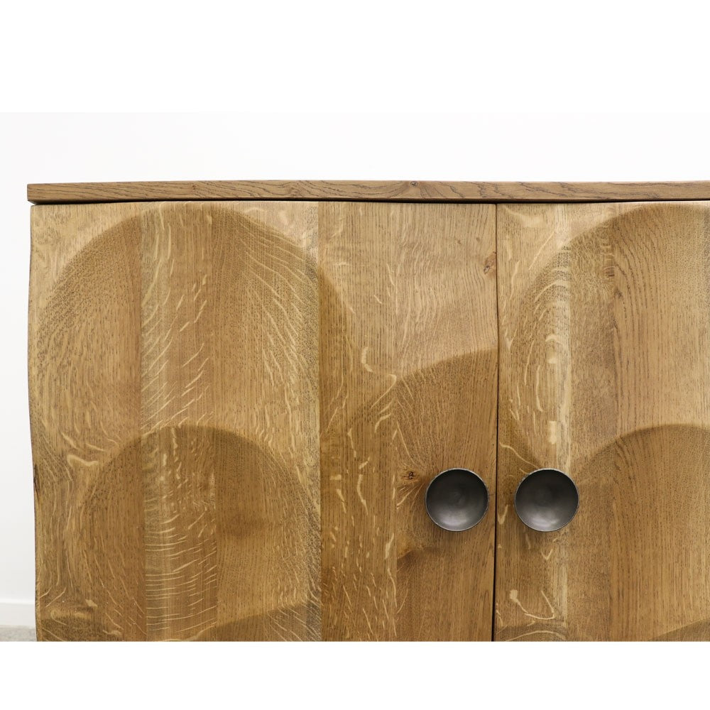 Classic Curved Oak Sideboard