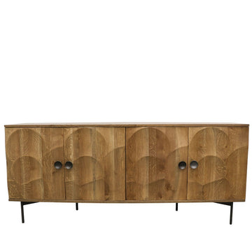 Classic Curved Oak Sideboard