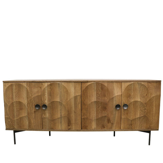 Classic Curved Oak Sideboard